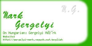 mark gergelyi business card